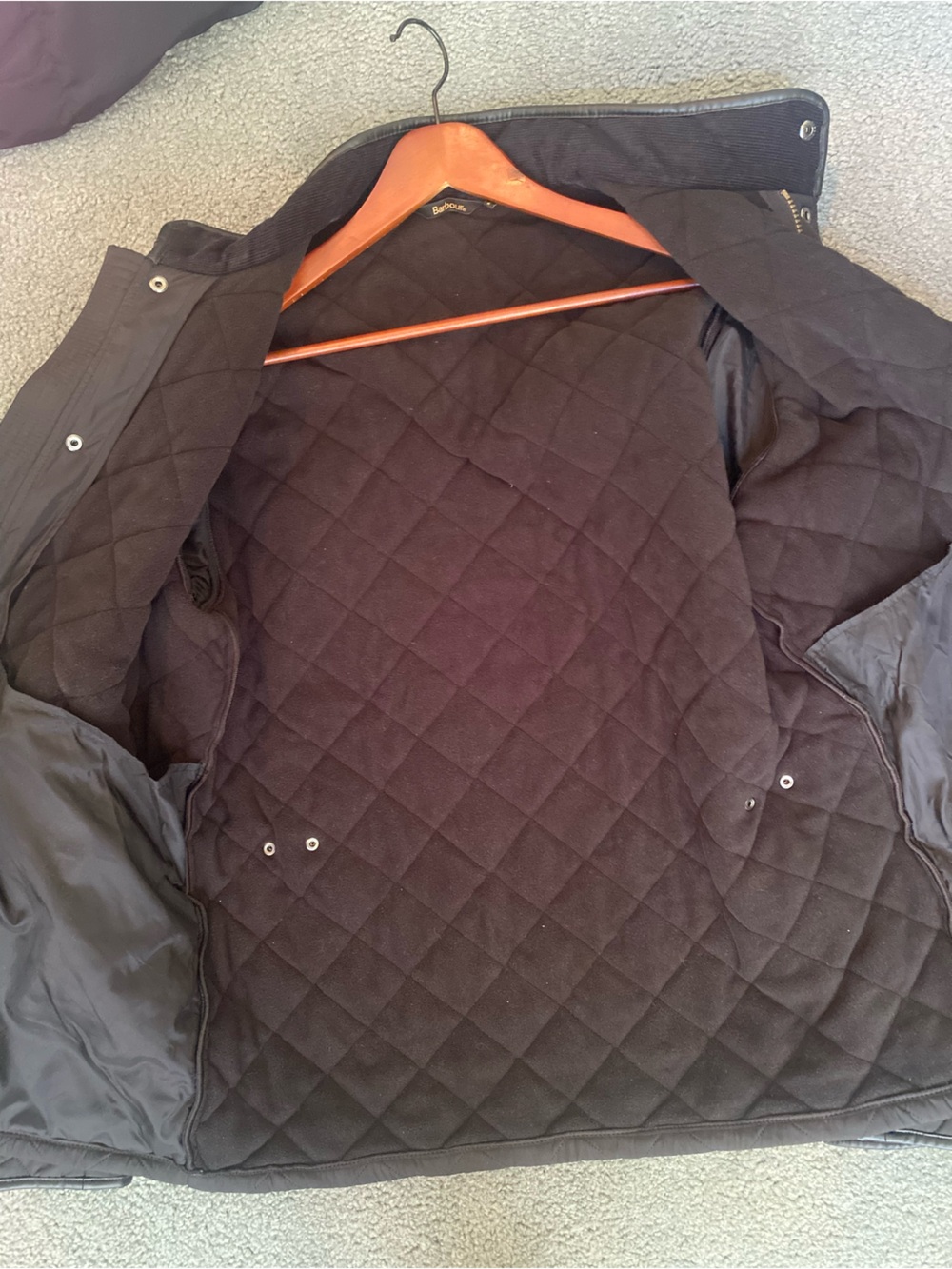 Barbour Quilted Jacket with Leather Trim - Picture 7 of 9